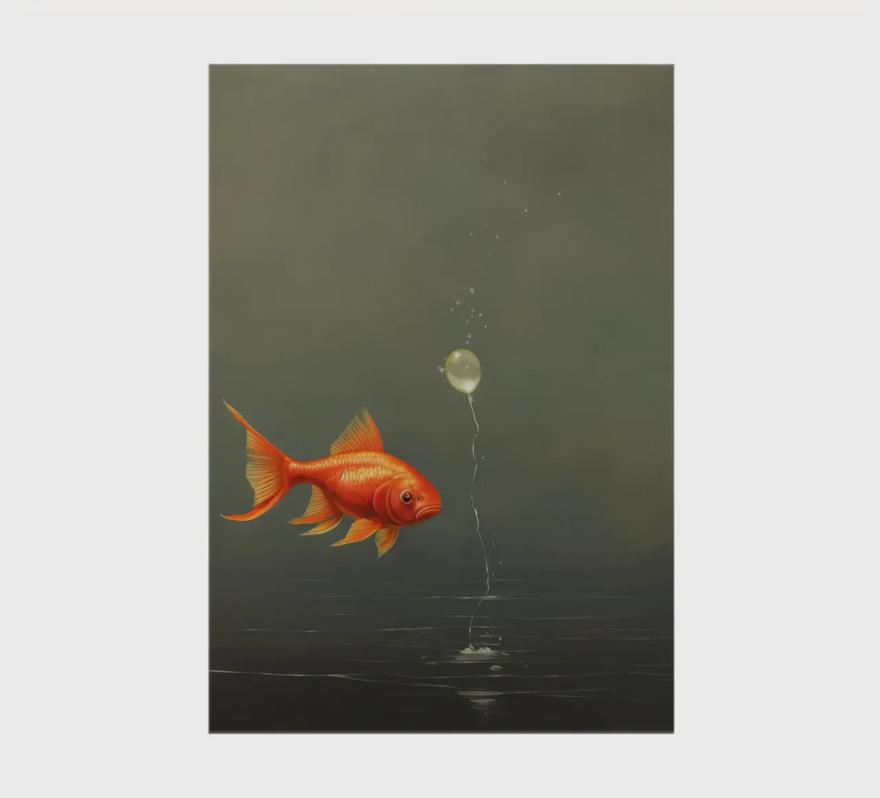 Minimal Goldfish 1 notebook by Minimal Animal Art