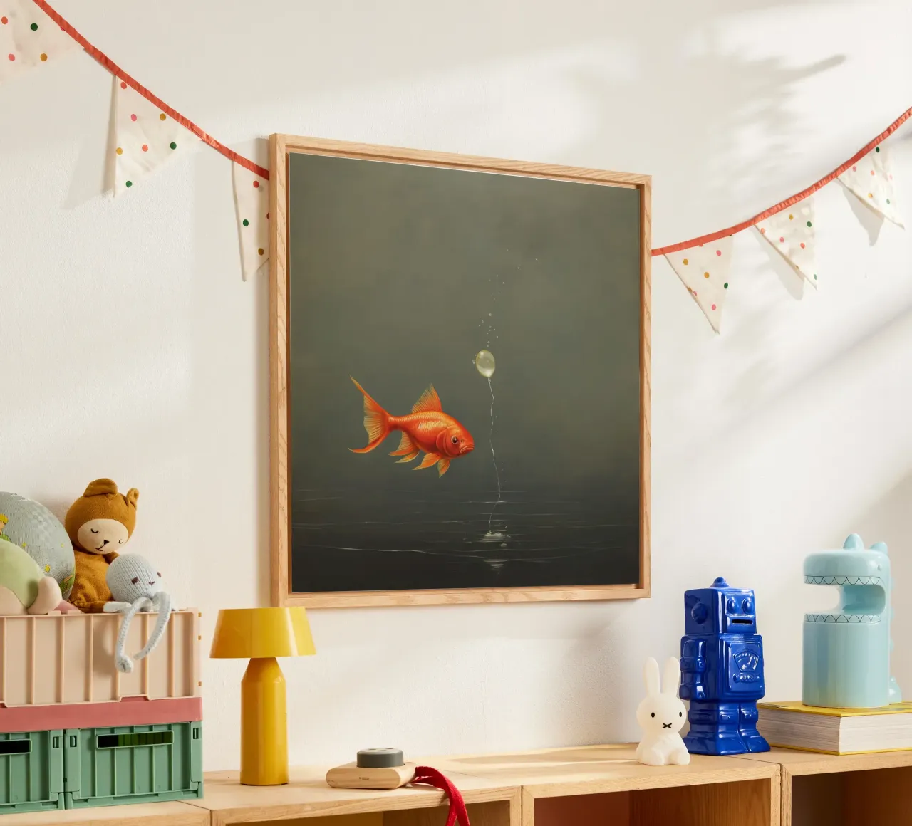 Pesce rosso minimo 1 plexiglass da Minimal Animal Art