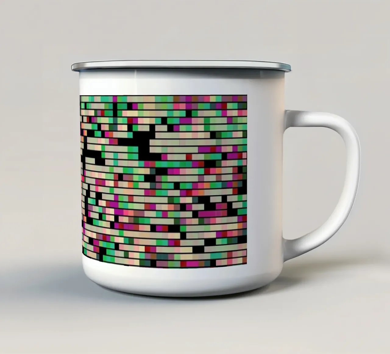 Pixelmania X tazza in smalto da Metron