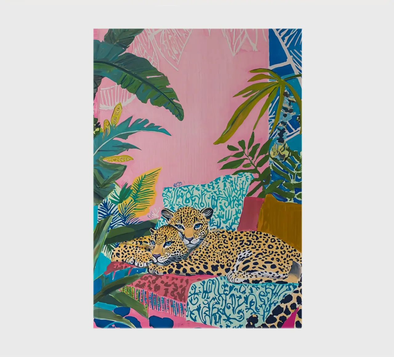 Leopard Eclectic Colorful Animal Wall Art, Bohemian Prints notebook by Boheme