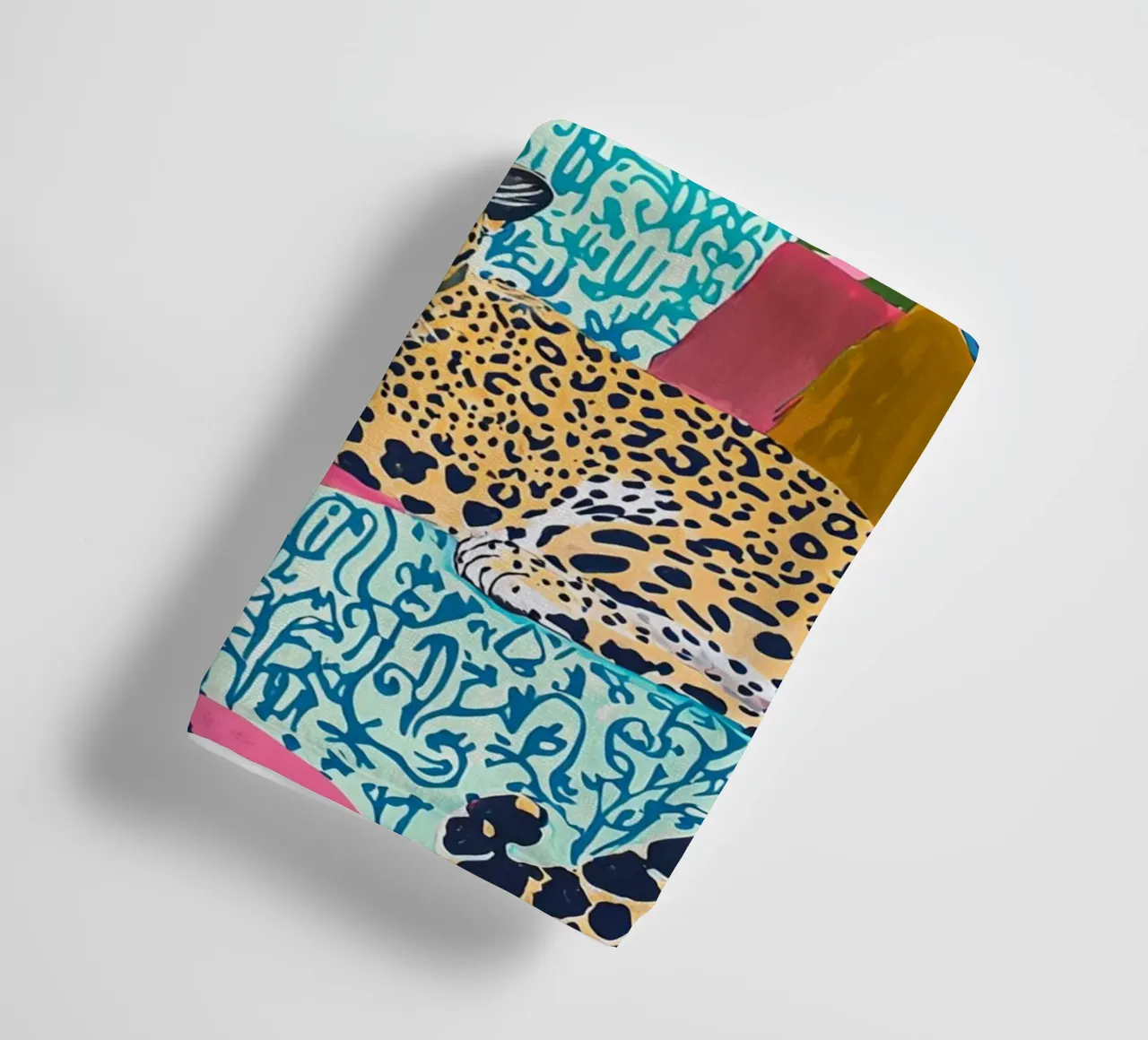 Leopard Eclectic Colorful Animal Wall Art, Bohemian Prints towel by Boheme