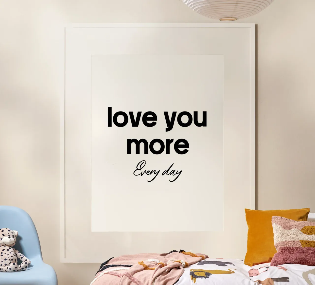 Je t'aime un peu plus chaque jour poster de YV TYPOGRAPHY