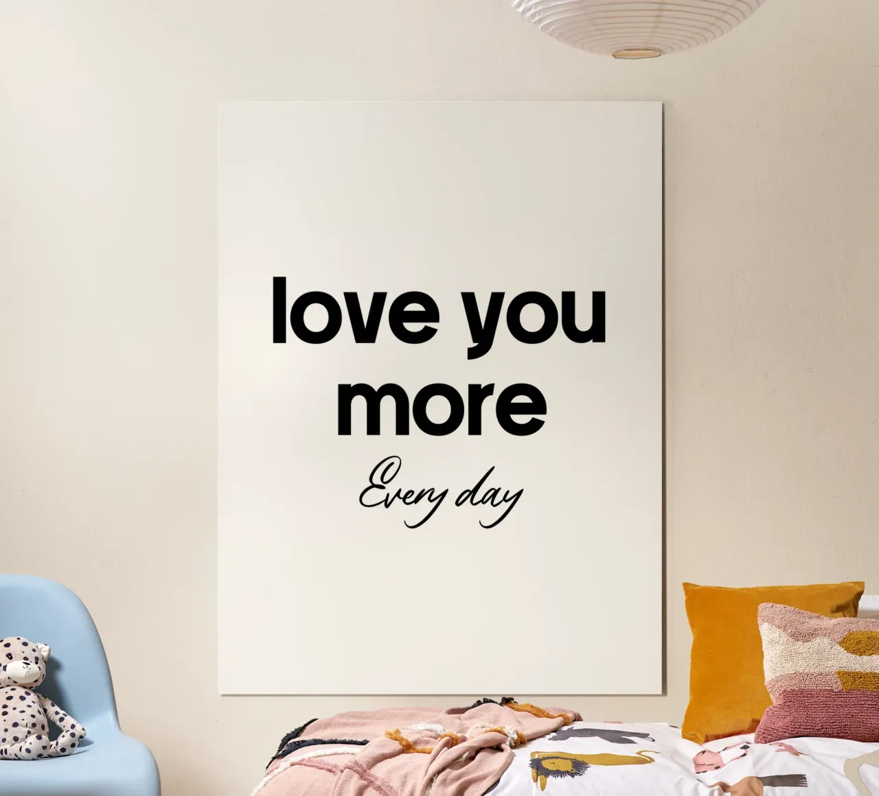 Je t'aime un peu plus chaque jour poster de YV TYPOGRAPHY