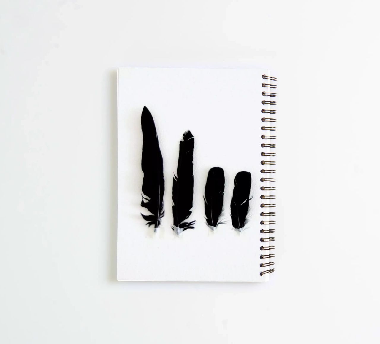 Black Feathers spiral notebook by Miles of Light