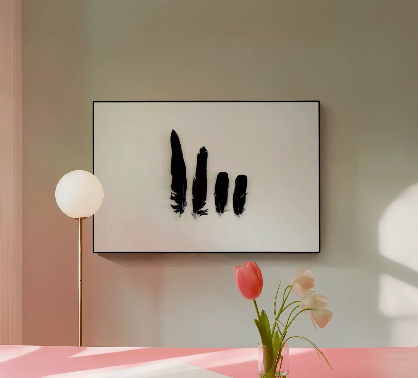 Black Feathers acrylic glass by Miles of Light