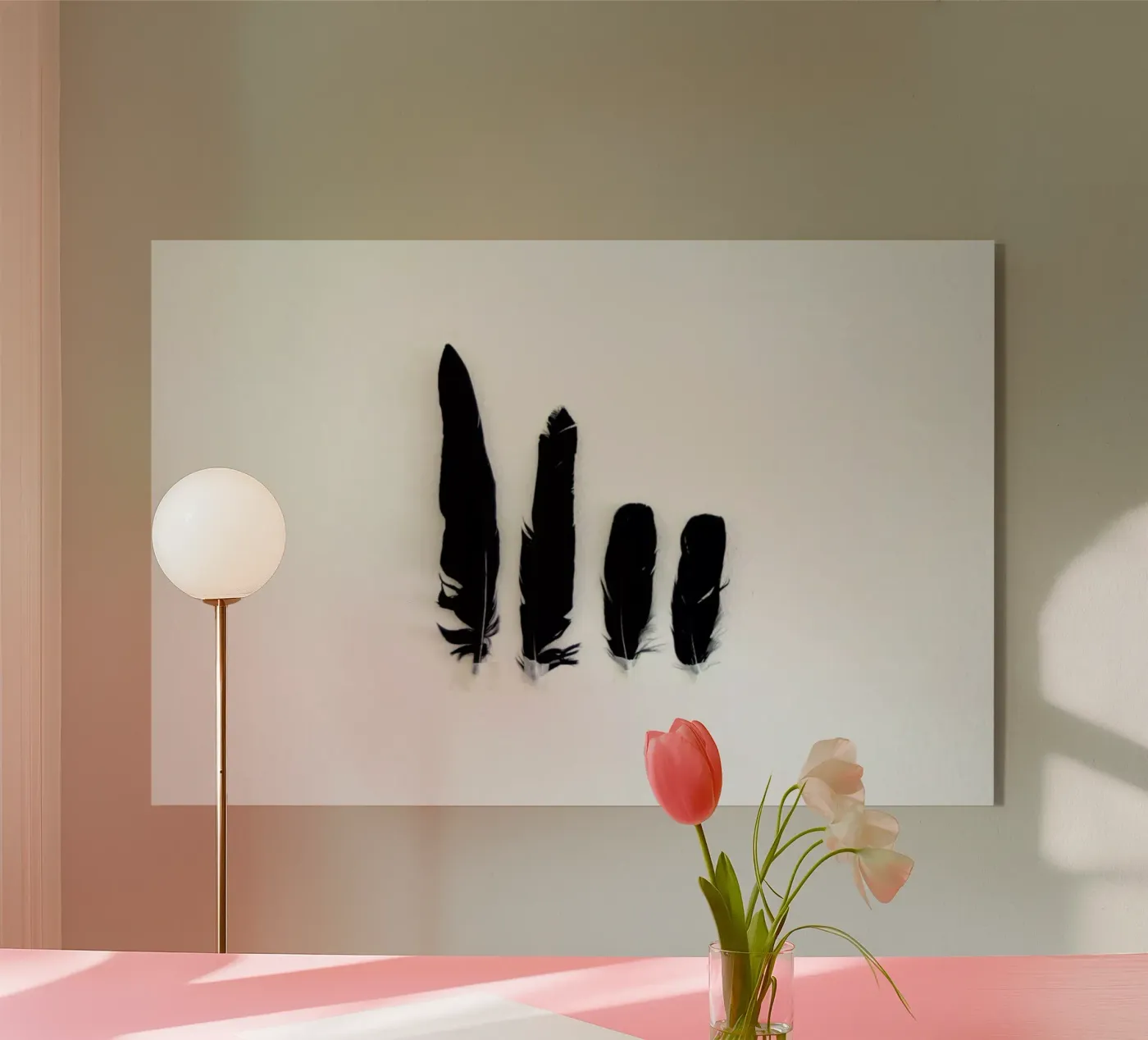 Black Feathers acrylic glass by Miles of Light
