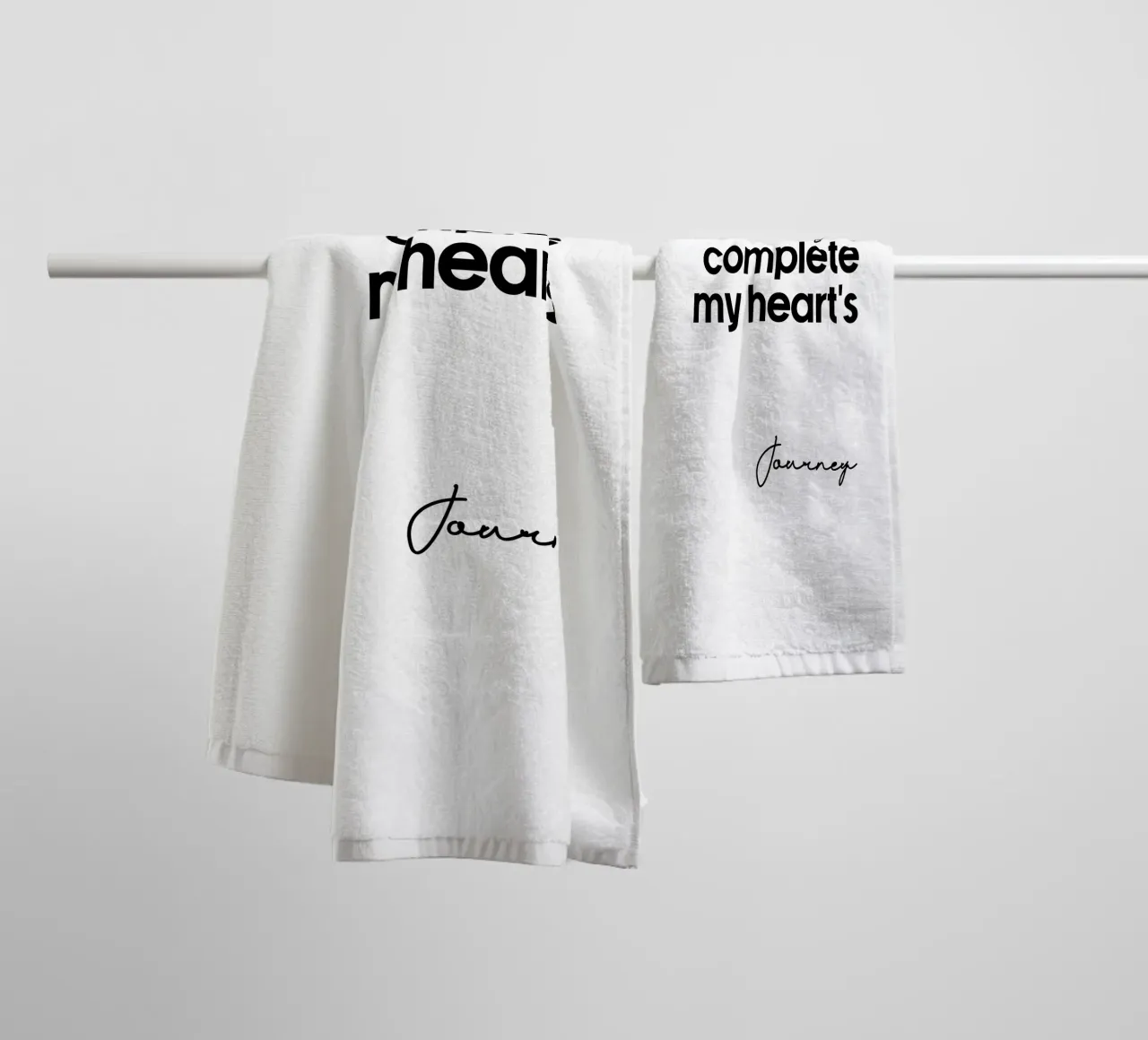 Tu completi il viaggio del mio cuore asciugamano da bagno da YV TYPOGRAPHY
