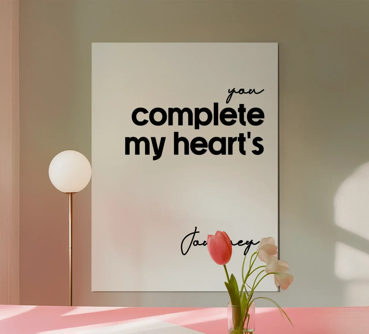 Tu completi il viaggio del mio cuore carta hahnemühle da YV TYPOGRAPHY
