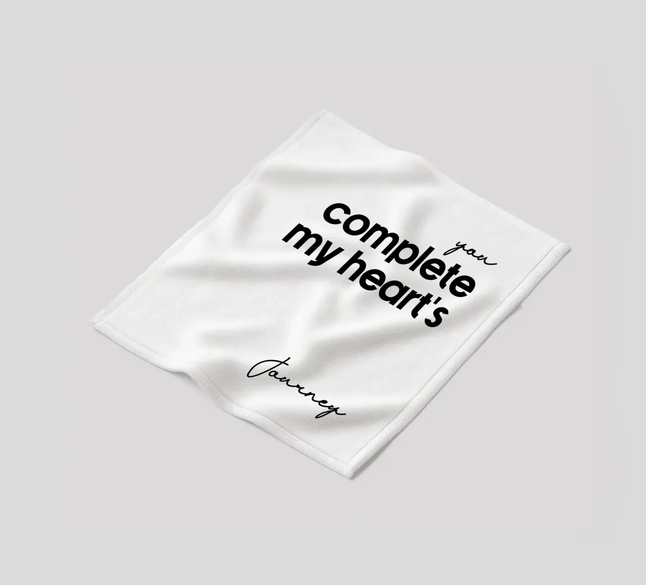 Tu completi il viaggio del mio cuore coperta in pile da YV TYPOGRAPHY