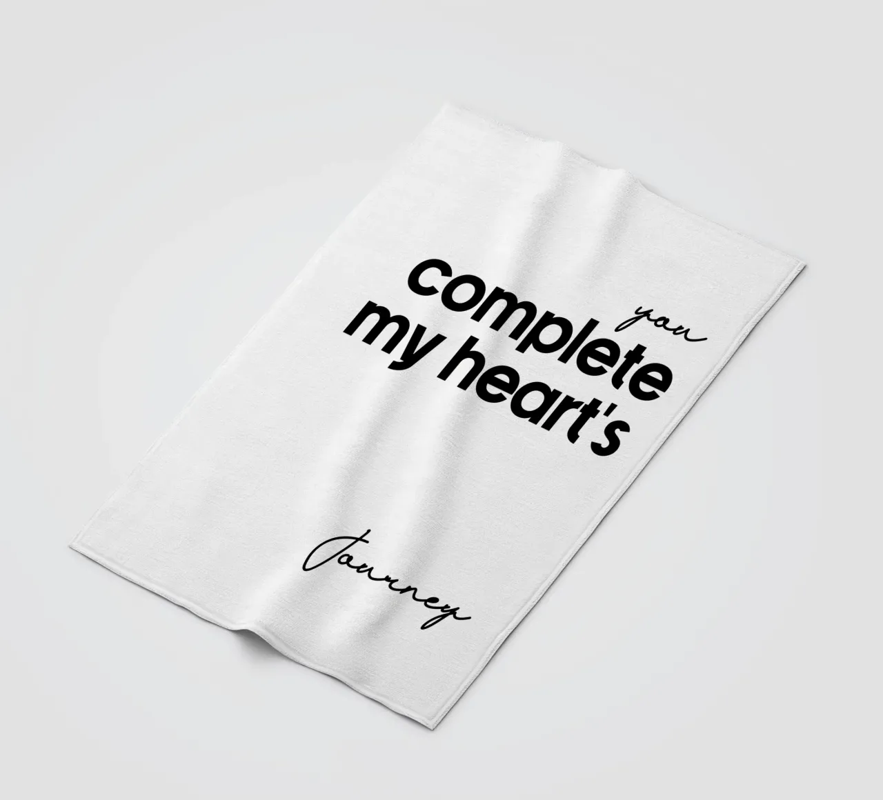 Tu completi il viaggio del mio cuore coperta in pile da YV TYPOGRAPHY