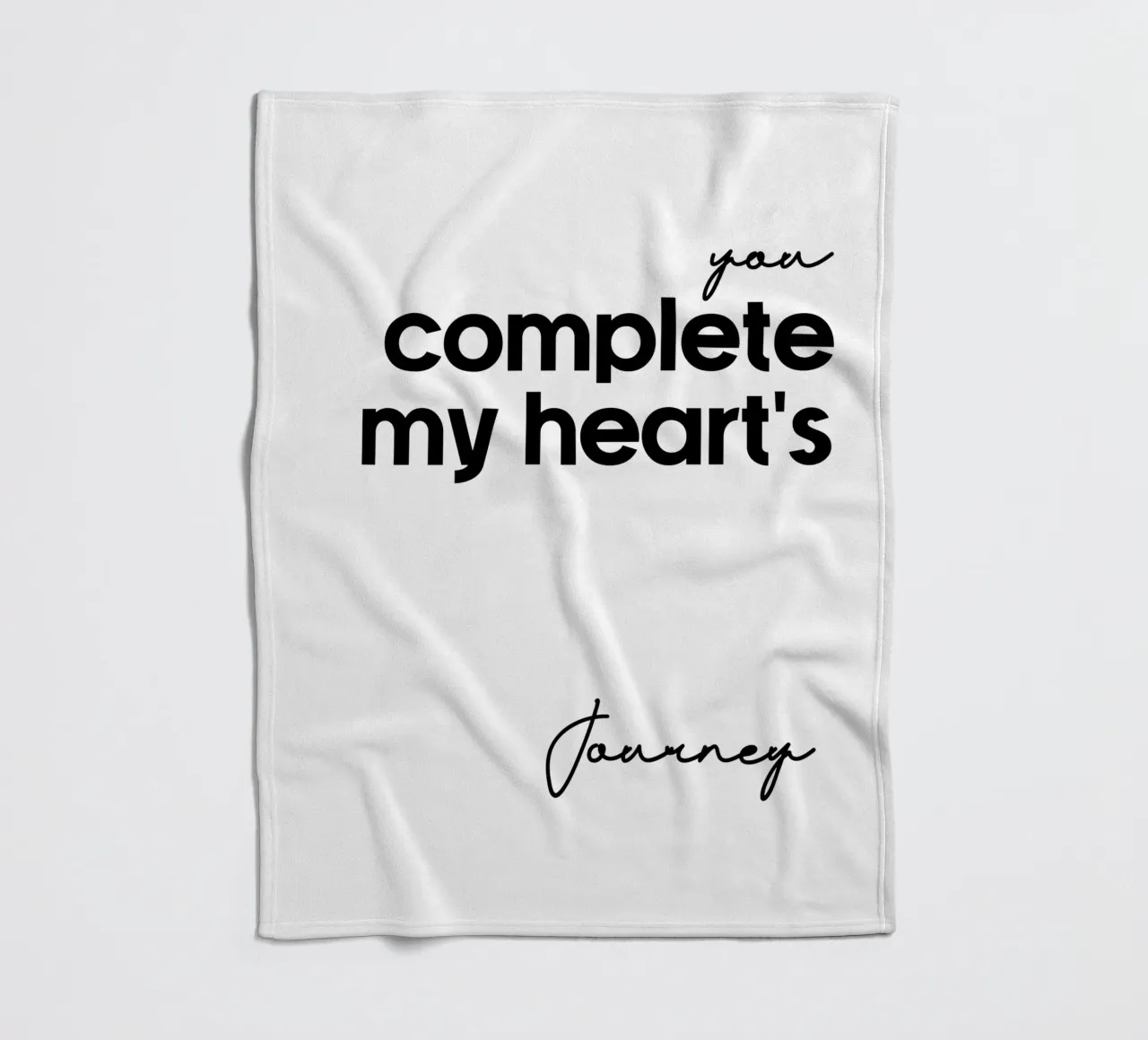 Tu completi il viaggio del mio cuore coperta in pile da YV TYPOGRAPHY