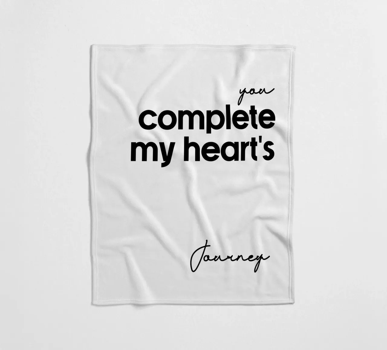 Tu completi il viaggio del mio cuore coperta in pile da YV TYPOGRAPHY