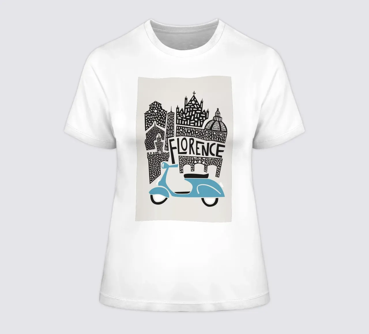 Florence Cityscape women's fitted t-shirt by Fox & Velvet