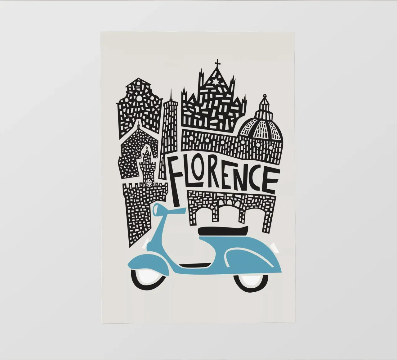 Paesaggio urbano di Firenze telo in pvc da Fox & Velvet