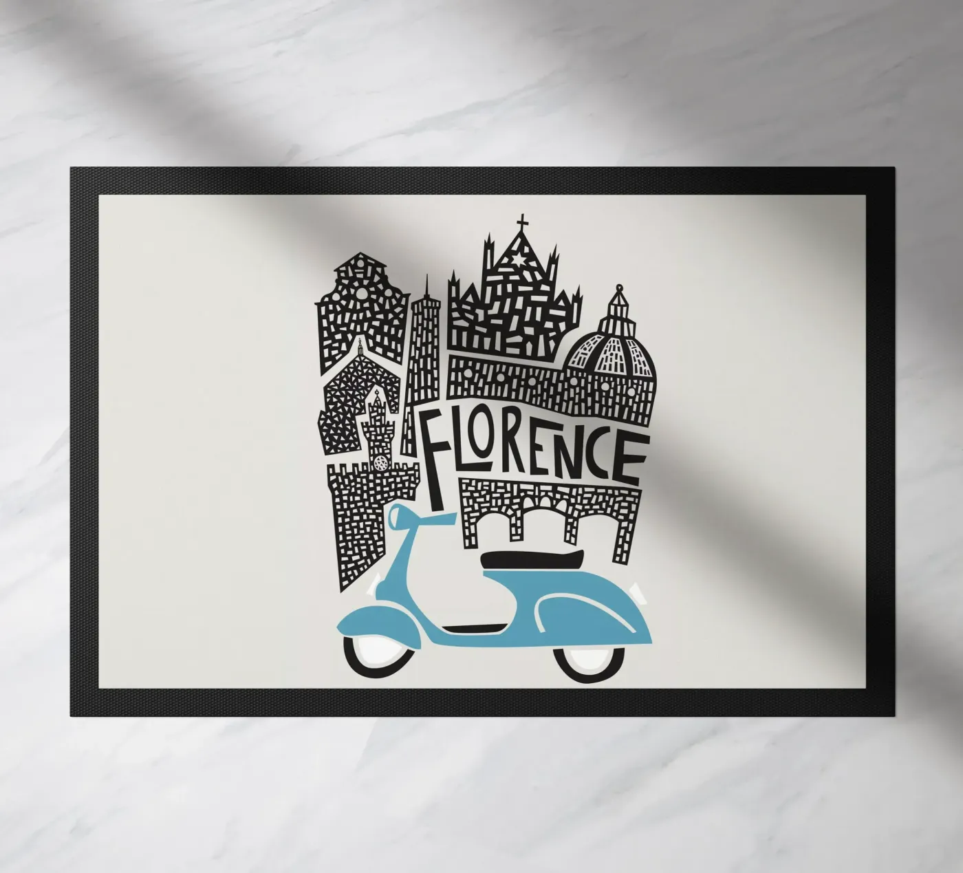 Florence Cityscape doormat by Fox & Velvet
