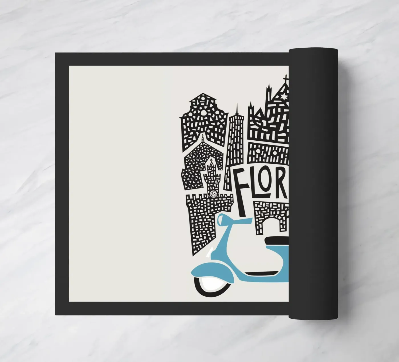 Florence Cityscape doormat by Fox & Velvet