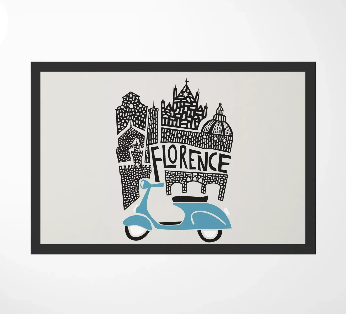 Florence Cityscape doormat by Fox & Velvet