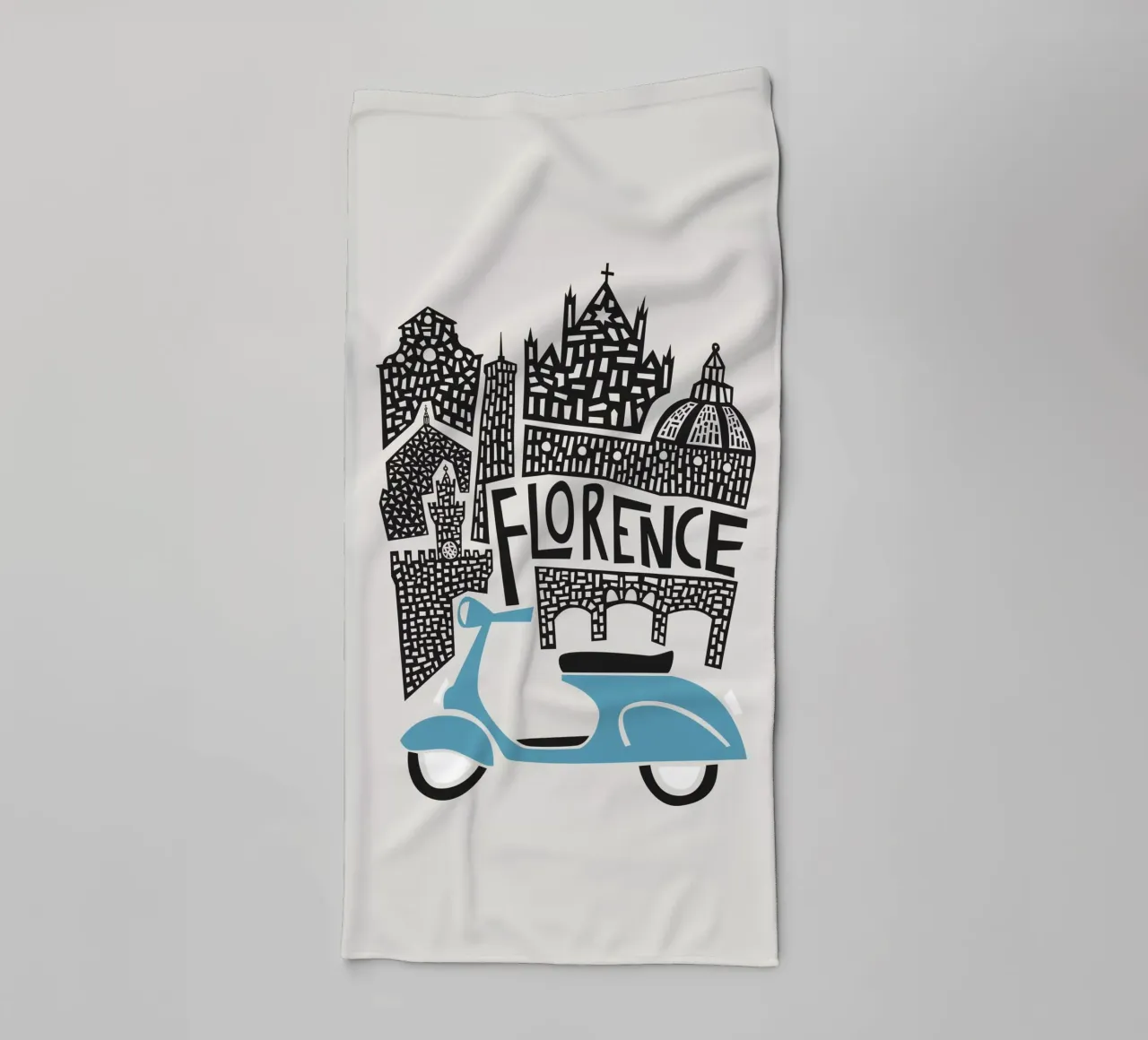Stadtbild von Florenz Handtuch von Fox & Velvet