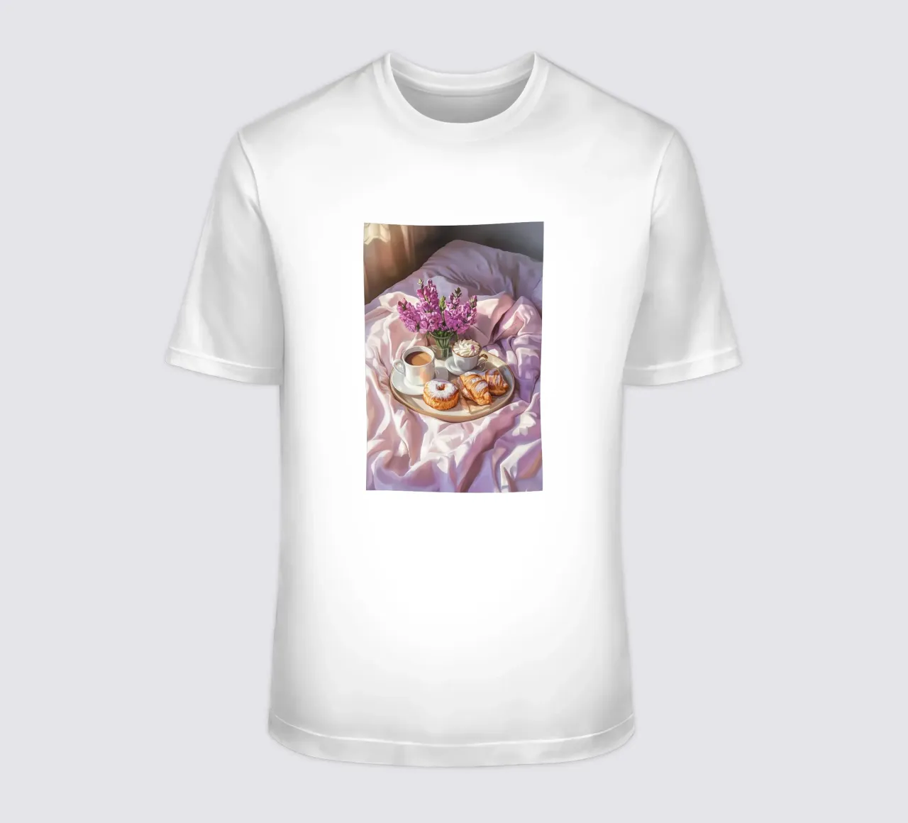 Frühstück mit Croissant T-Shirt von Carinaprint