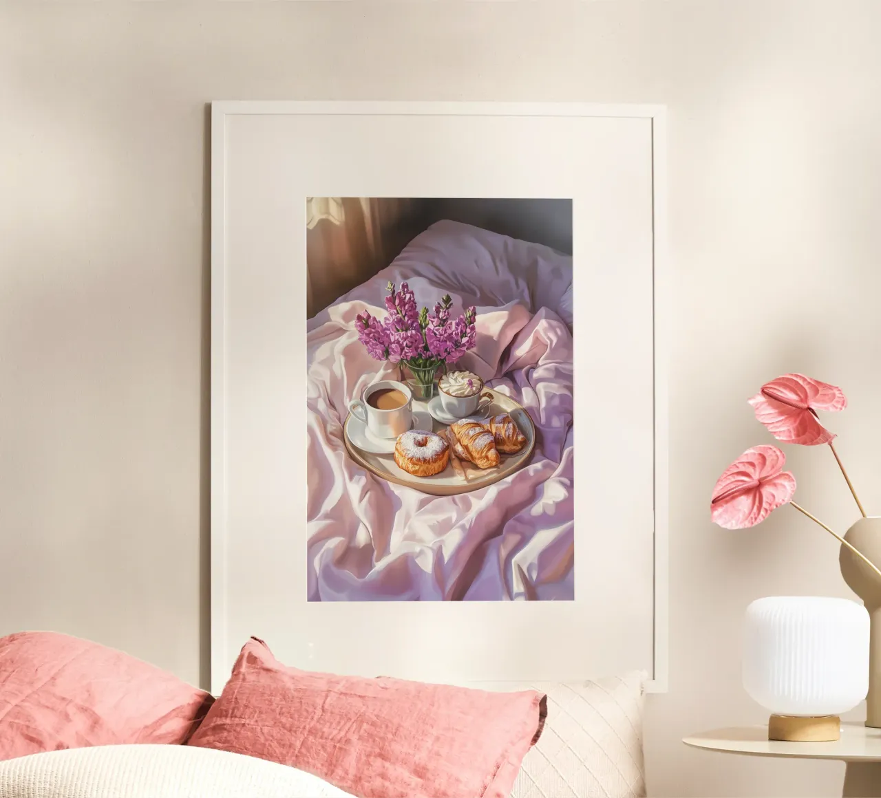 Desayuno con croissant poster de Carinaprint