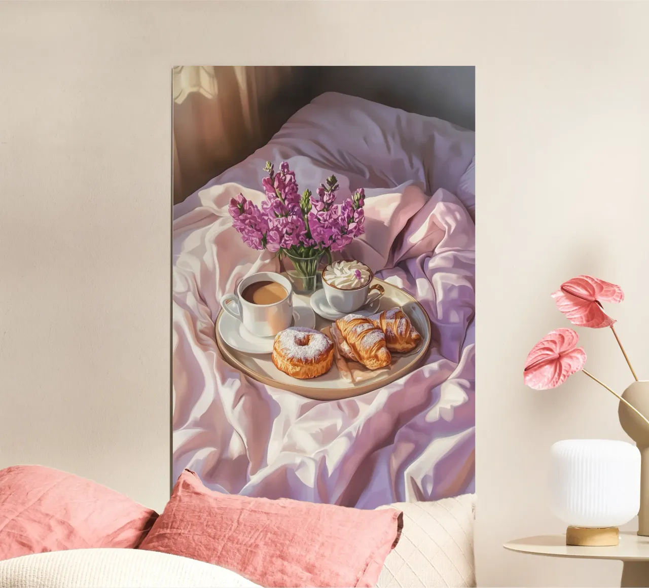 Desayuno con croissant poster de Carinaprint