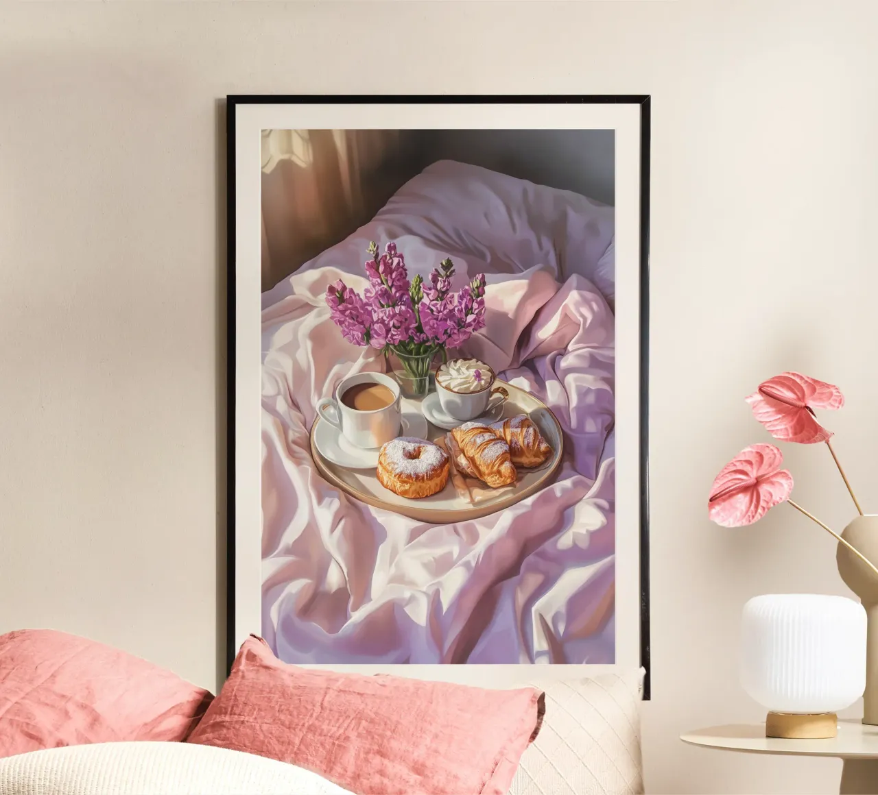 Desayuno con croissant poster de Carinaprint