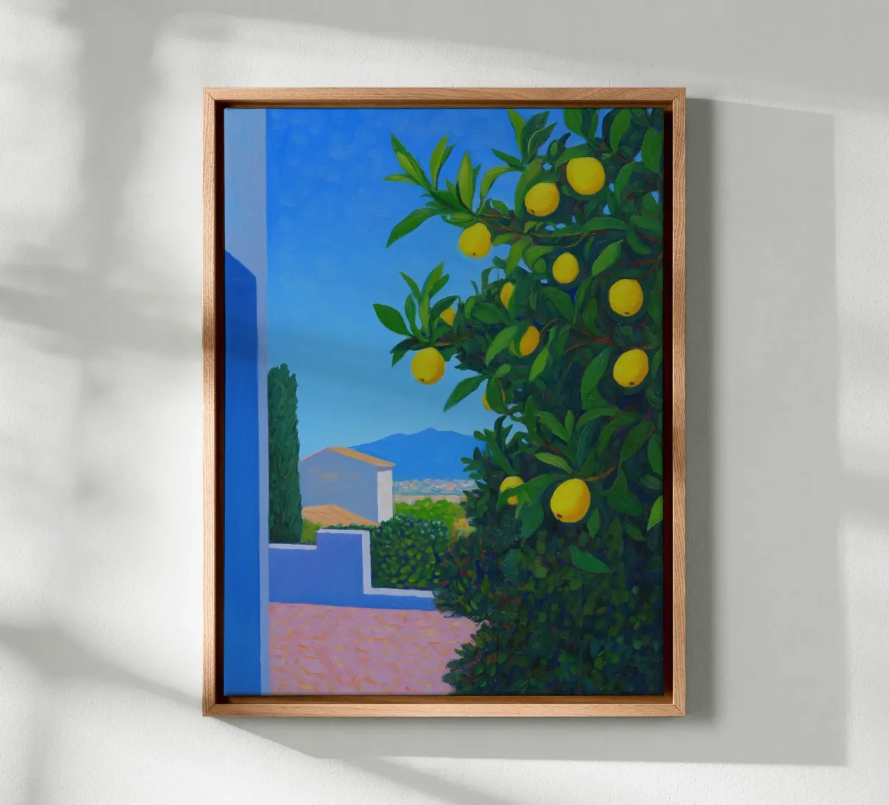 Lemon Tree canvas with Floater frame by Art Center