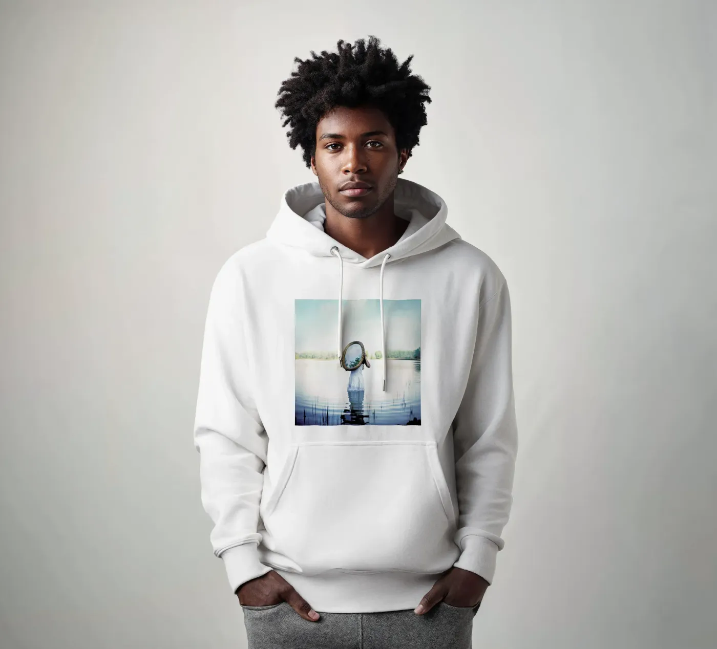 Reflections hoodie by Lara Zankoul
