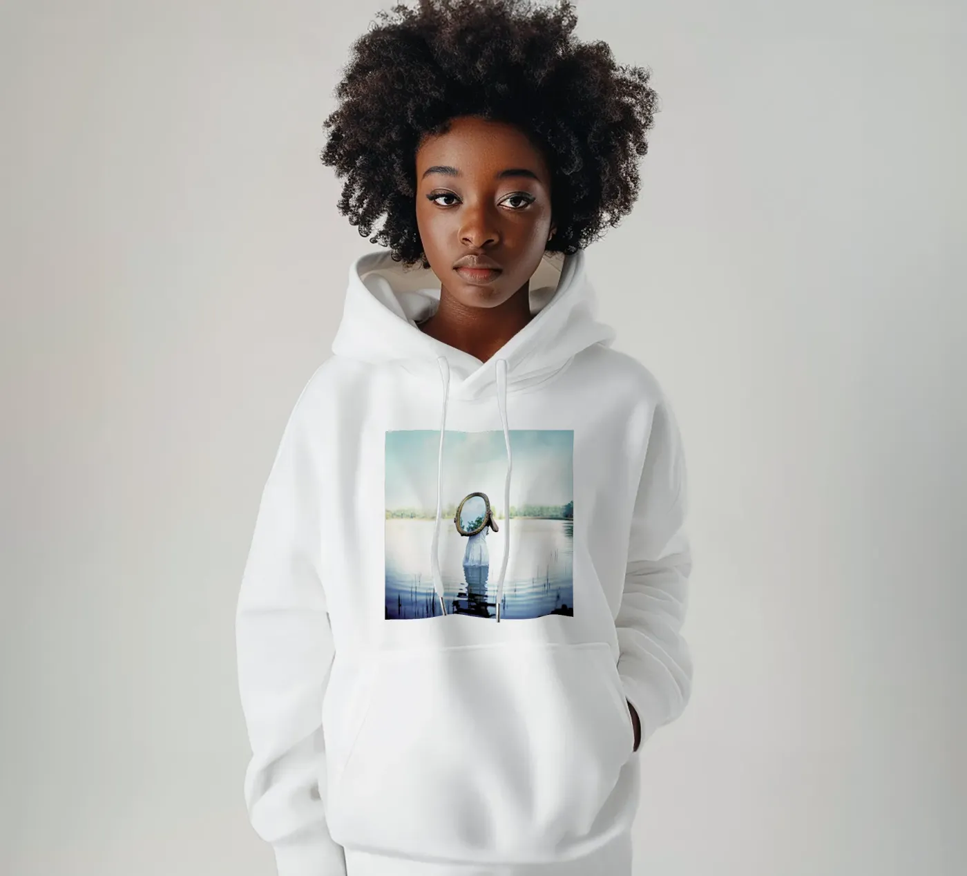 Reflections hoodie by Lara Zankoul