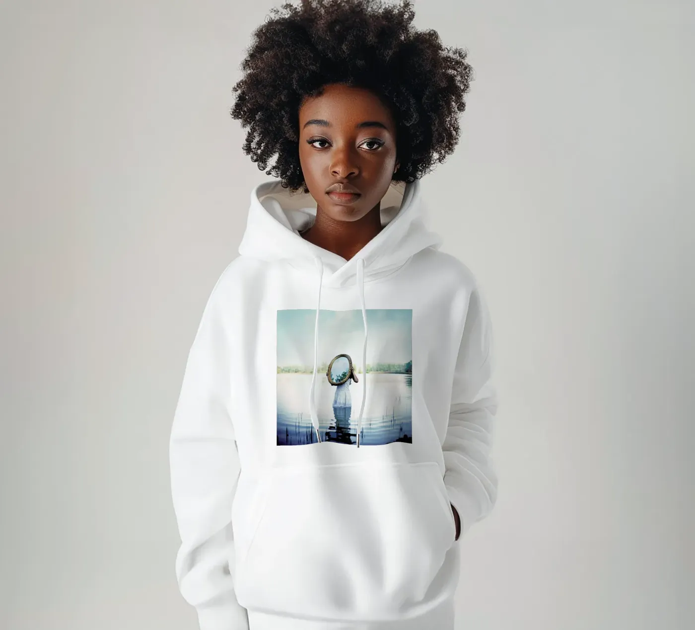 Reflections hoodie by Lara Zankoul