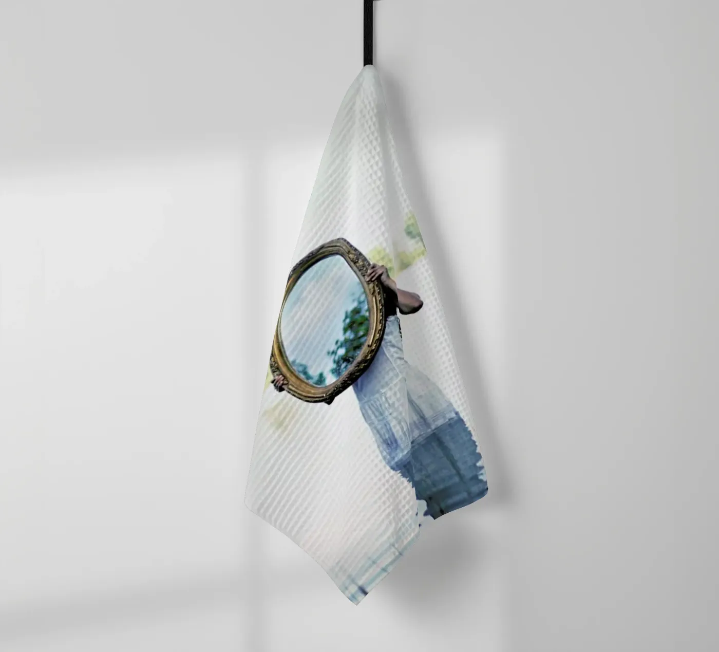 Reflections tea towel by Lara Zankoul
