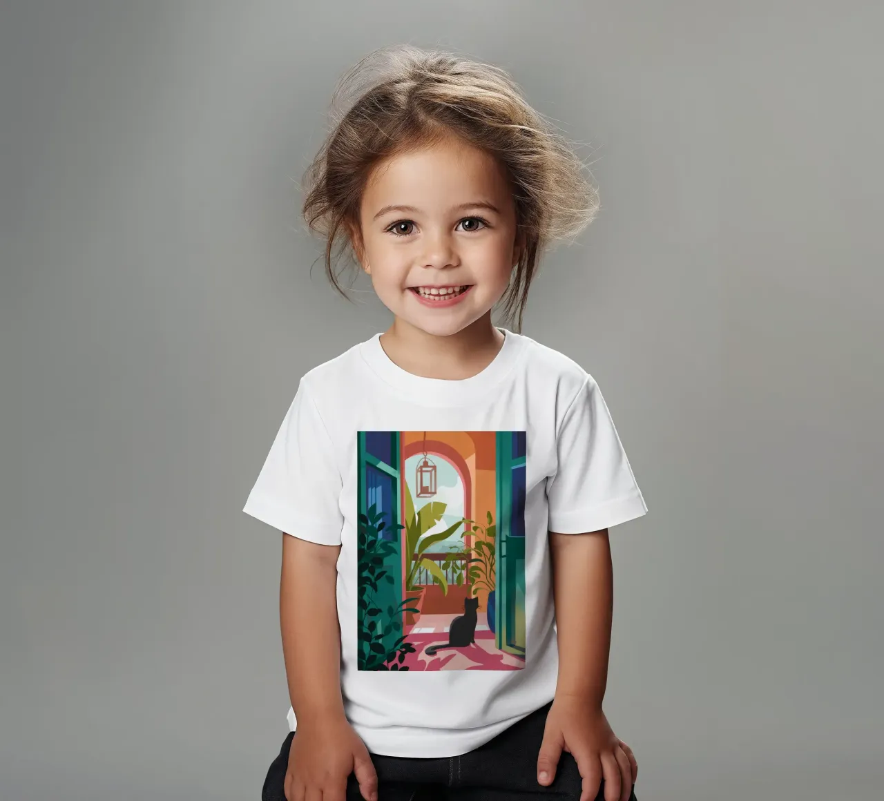 Silent Contemplation kids t-shirt by Artie Shifa