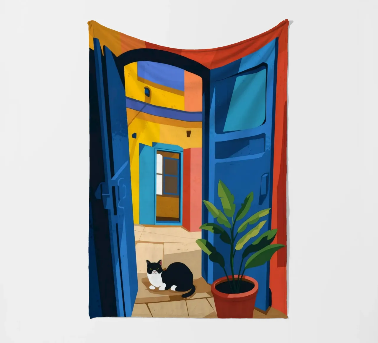 Silent Doorway fleece blanket by Artie Shifa