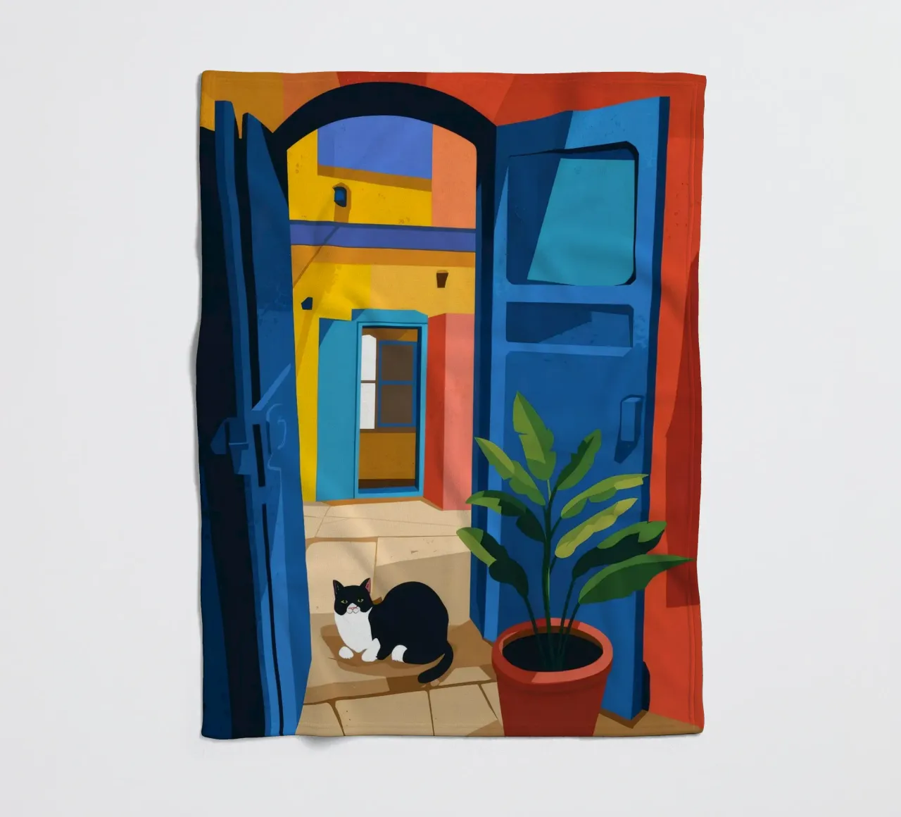 Silent Doorway fleece blanket by Artie Shifa