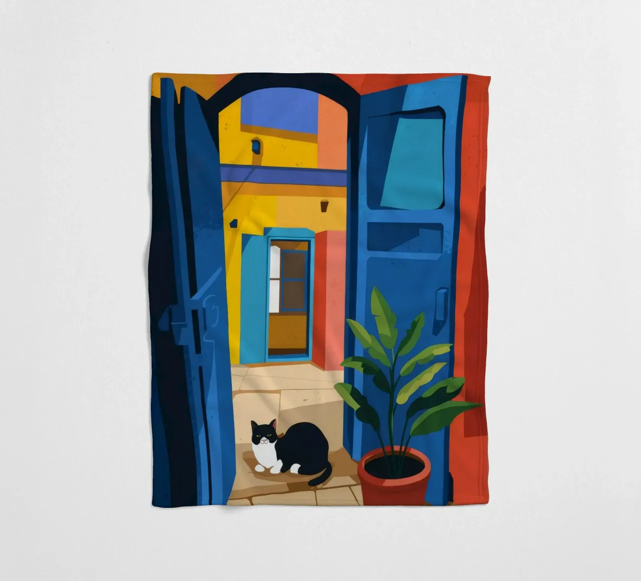 Silent Doorway fleece blanket by Artie Shifa