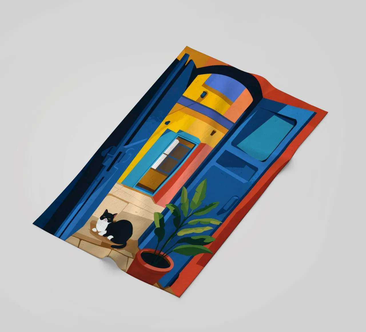 Silent Doorway beach towel by Artie Shifa