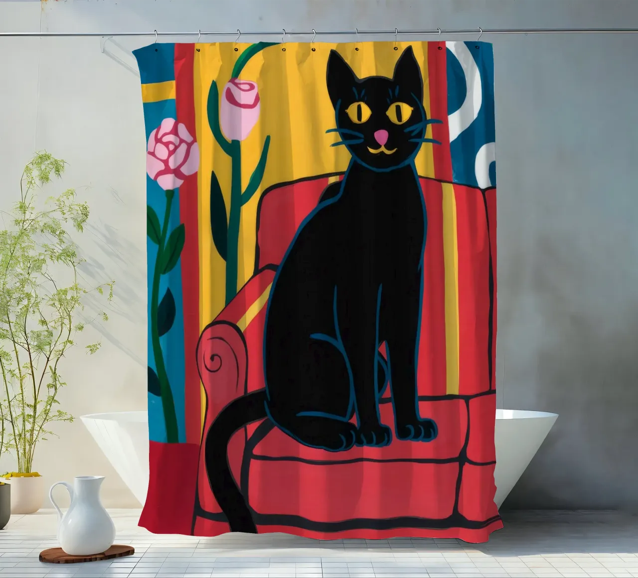 Sofa Cat tenda da doccia da Artie Shifa