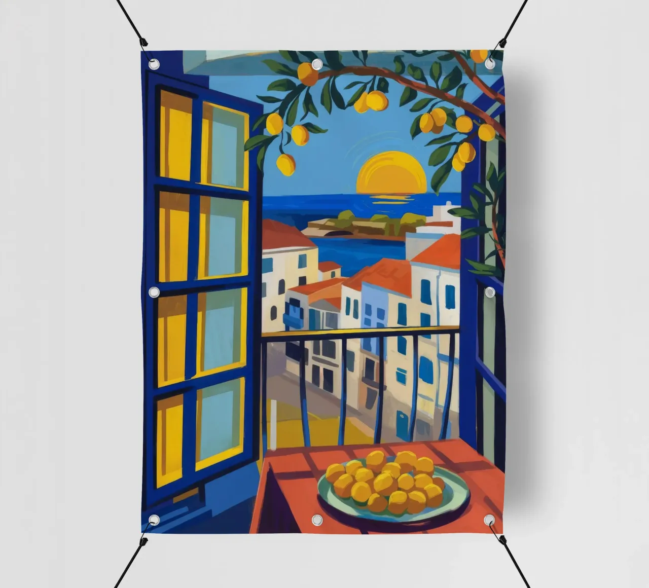 Balcone al tramonto telo in pvc da Artie Shifa