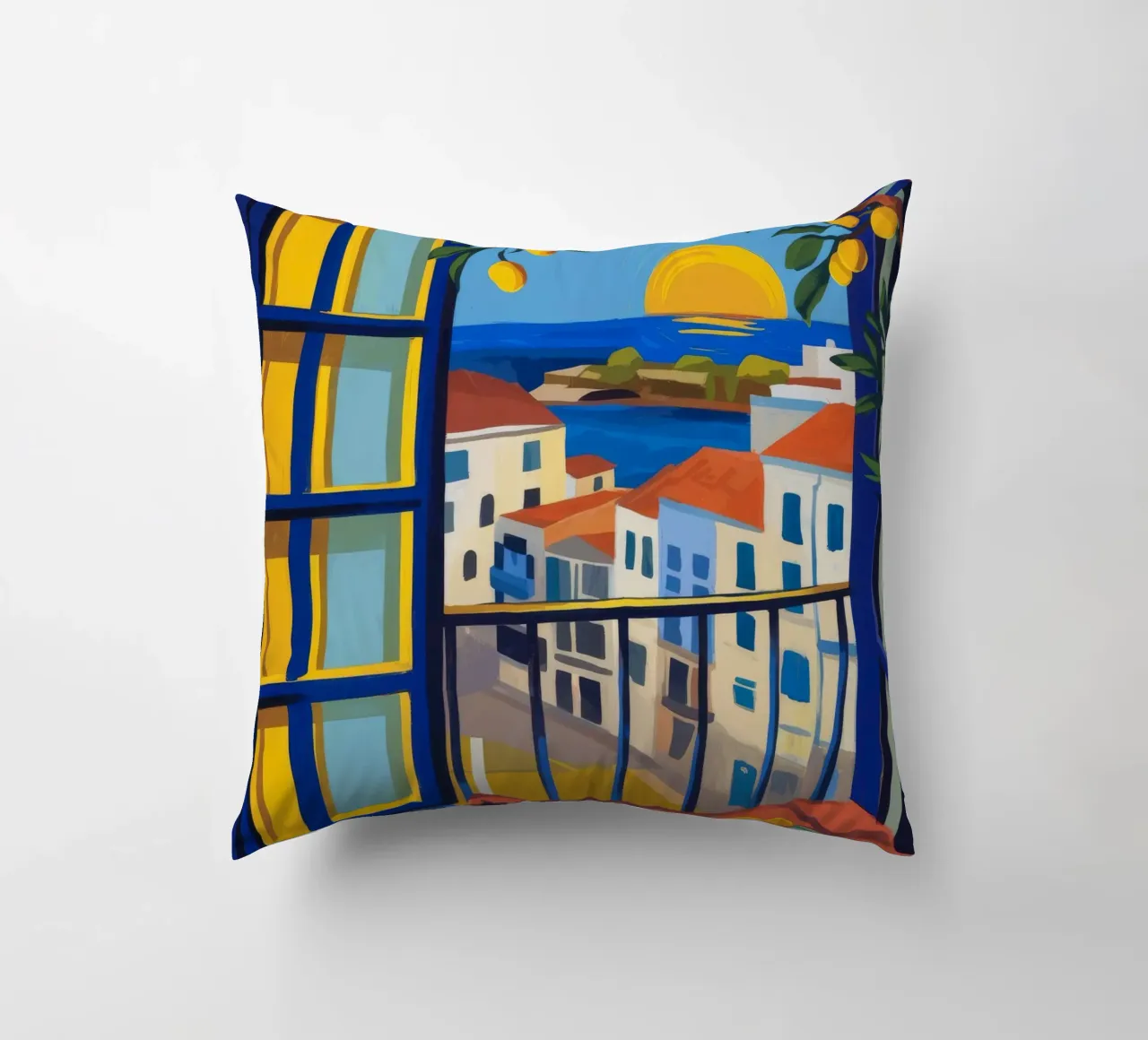 Balcone al tramonto cuscino da Artie Shifa