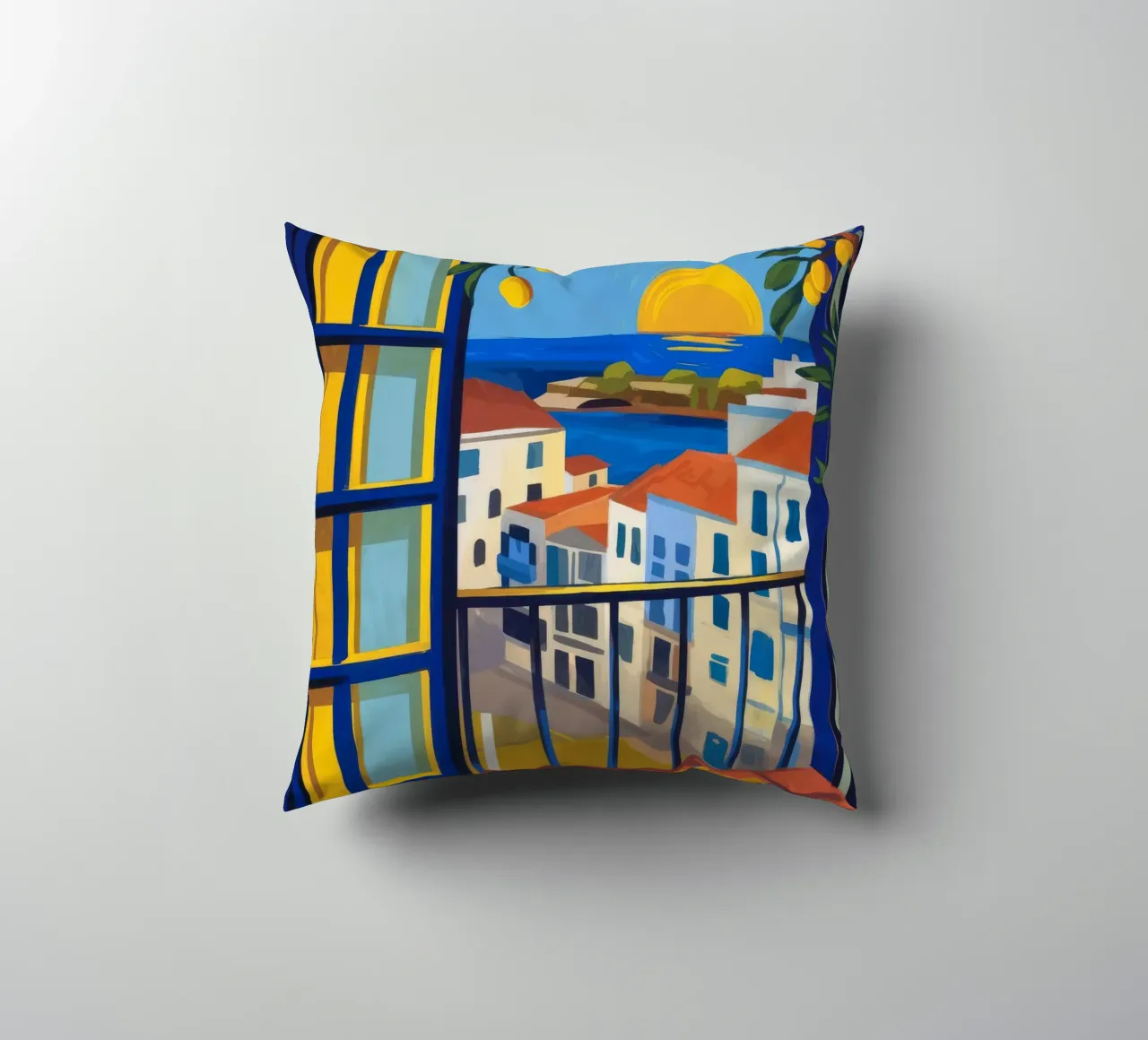 Balcone al tramonto cuscino da Artie Shifa