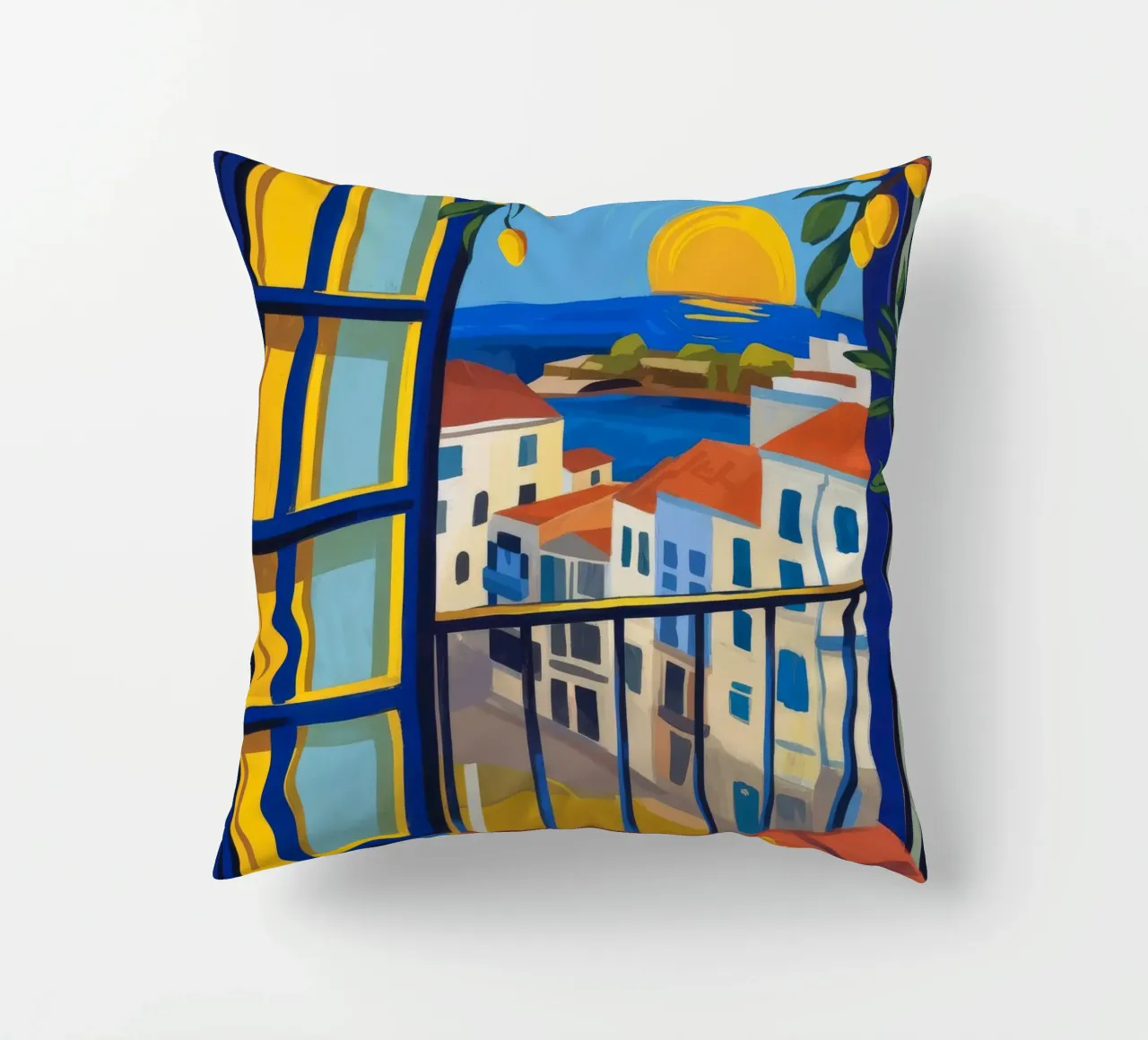 Balcone al tramonto cuscino da Artie Shifa