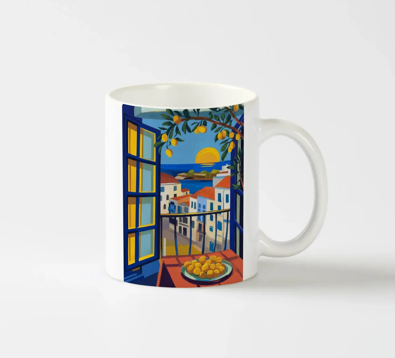 Balcone al tramonto tazza in ceramica da Artie Shifa