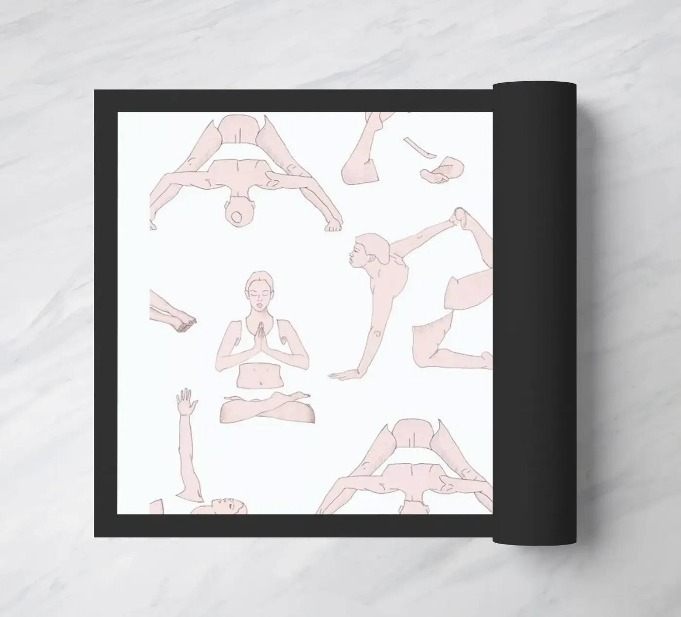 Yoga Practice 1 doormat by Sandra De Leon