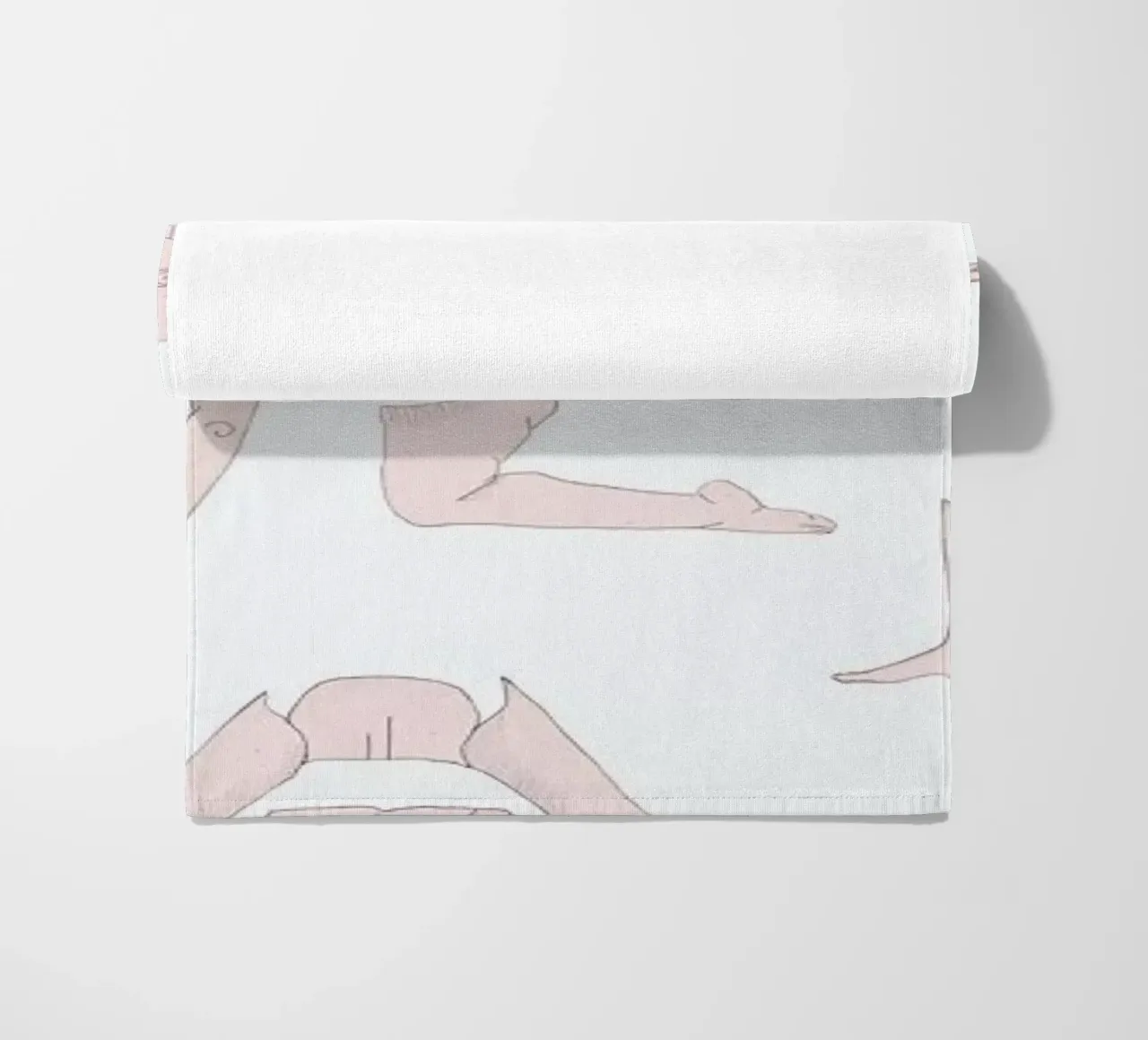 Yoga Practice 1 beach towel by Sandra De Leon
