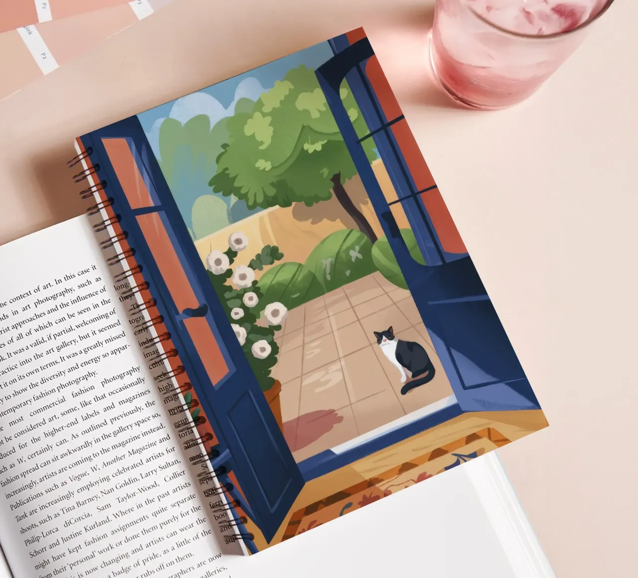 Tranquil Garden spiral notebook by Artie Shifa