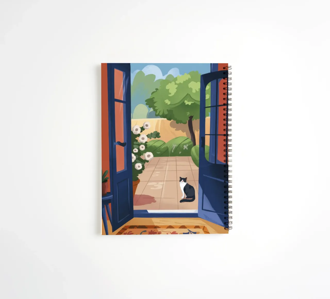 Tranquil Garden spiral notebook by Artie Shifa