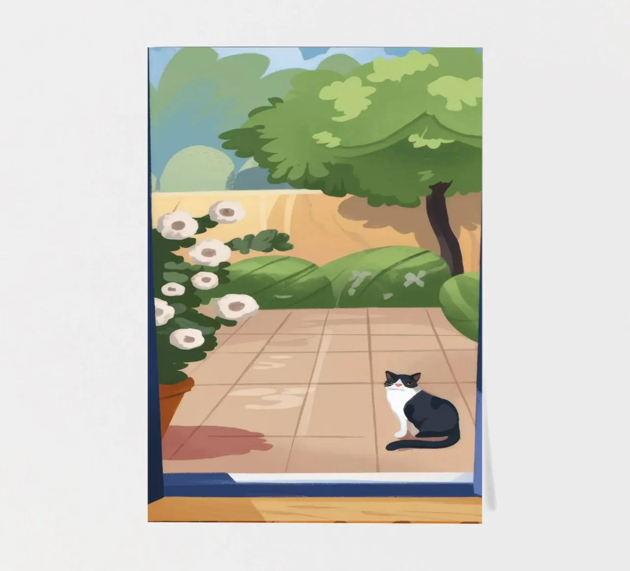 Beschaulicher Garten Stickerbogen von Artie Shifa