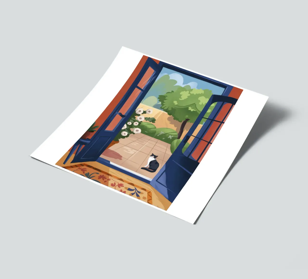 Beschaulicher Garten Stickerbogen von Artie Shifa