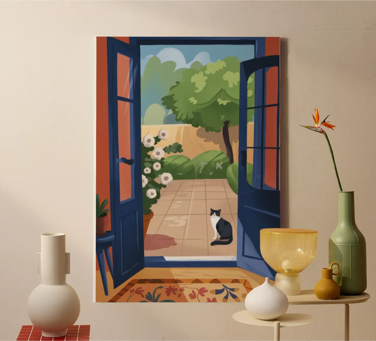 Tranquil Garden canvas by Artie Shifa