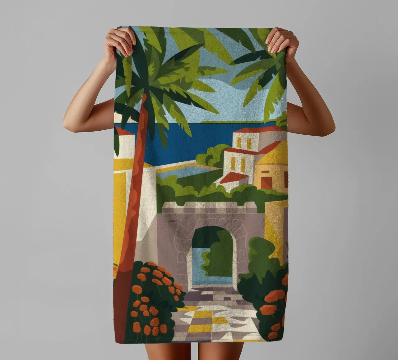 Arco tropicale asciugamano da bagno da Artie Shifa